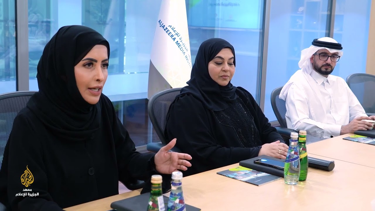 زيارة وفد وزارة التربية والتعليم والتعليم العالي إلى معهد الجزيرة للإعلام