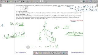 GATE 1991 | CD | UNAMBIGUOUS GRAMMAR | GATE TEST SERIES | SOLUTIONS ADDA | EXPLAINED BY VIVEK