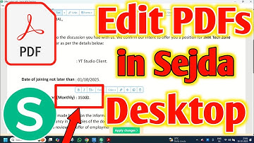 How to Edit PDF in Sejda App | PDF Edit in Sejda PDF Desktop