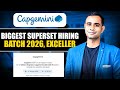 Capgemini Biggest Superset Hiring | Batch 2026 | Capgemini Exceller Hiring