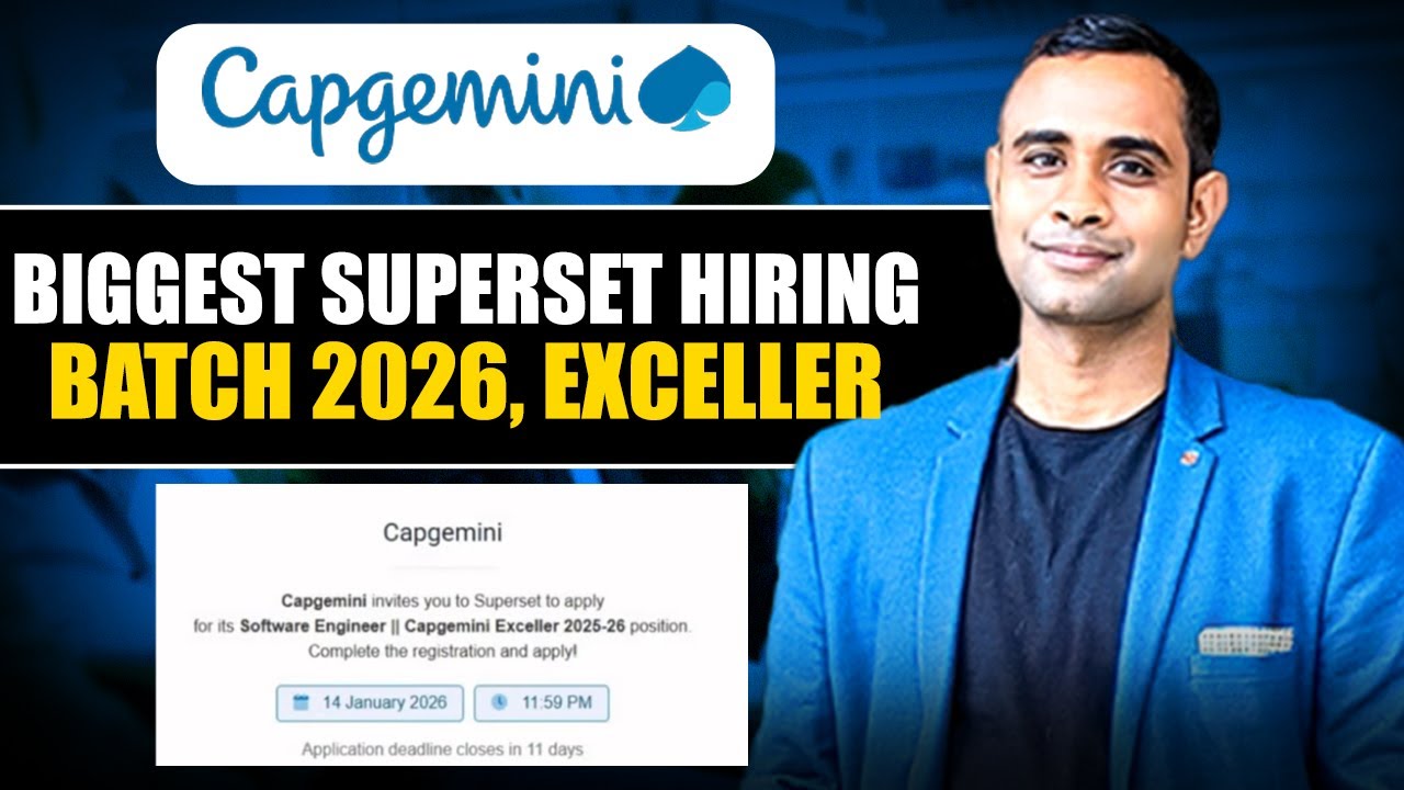 Capgemini Biggest Superset Hiring | Batch 2026 | Capgemini Exceller ...