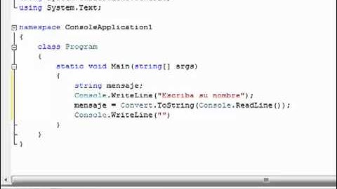 Mi segundo proyecto en visual studio c# de aplicacion a consola