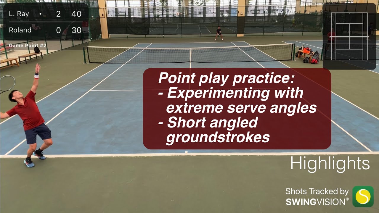 Point play practice: Experimenting with extreme serve angles - YouTube