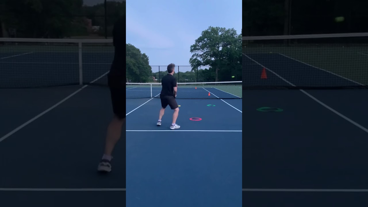 Can you hit the cone?? Backhand drop shot hitting the cone!