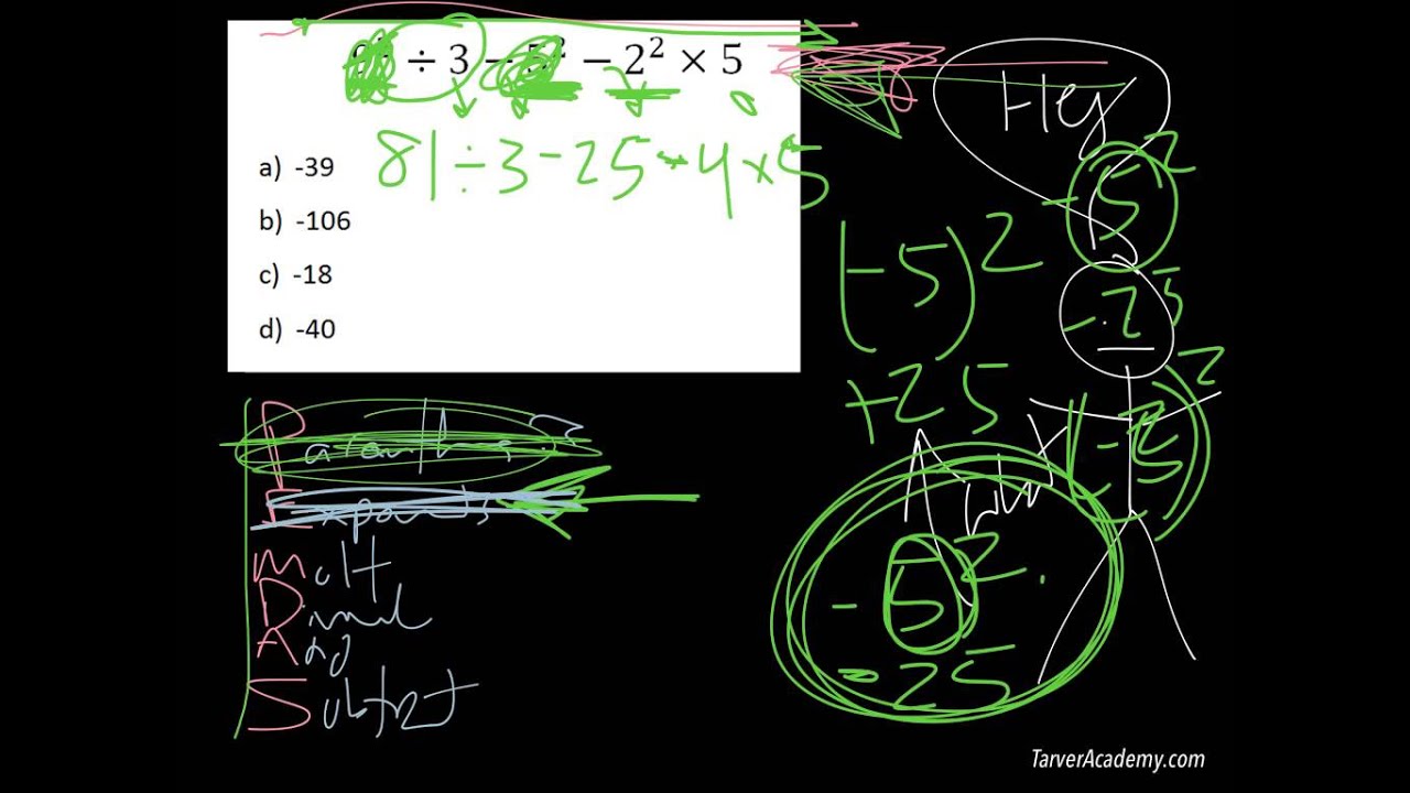 PEMDAS Example Problem - YouTube