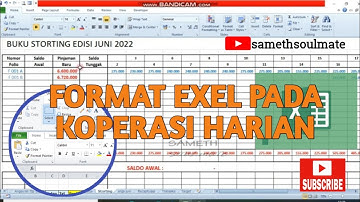CARA BUAT TABEL EXEL PADA KOPERASI HARIAN