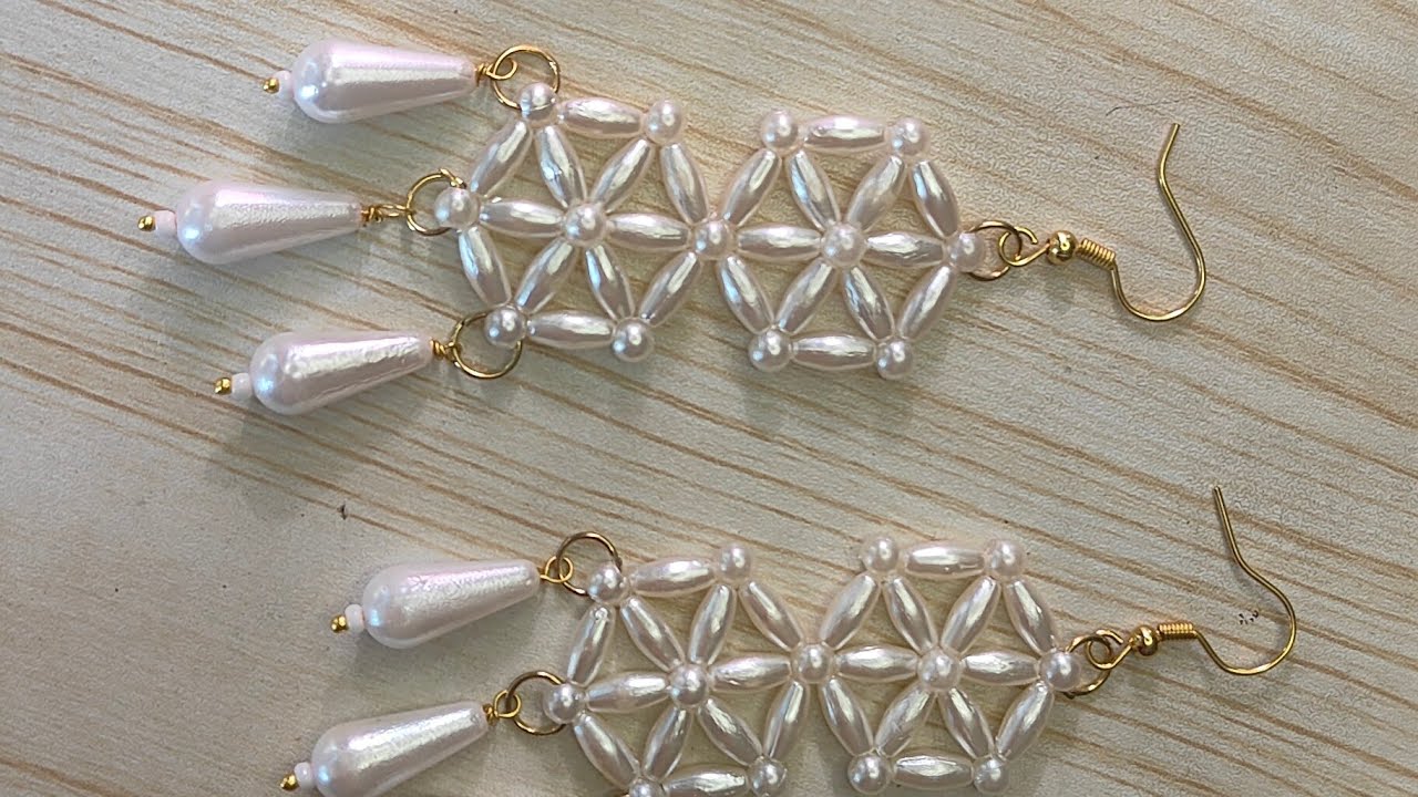 Pearl necklace set | handmade pearl jewellery with earrings and pendant 