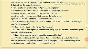 7th std Social Science 1st lesson vijayanagara empire questions and answers