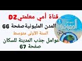 المدن المليونية صفحة 66 عوامل جذب المدينة للسكان صفحة 67 كتاب الجغرافيا للسنة الأولى متوسط 
