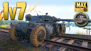 Excellent EBR 105 alone versus 7 - World of Tanks