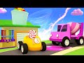 Camiones infantiles vehculos de servicio dibujos animados de coches infantiles