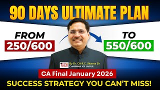 🔥 The Ultimate 90 Days Plan | CA Final Jan’26 | Strategy You Can’t Miss!  🚀