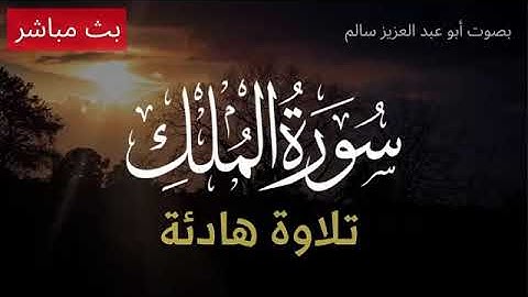 القران الكريم سورة الملك بتلاوة جميلة- Surat Almolk