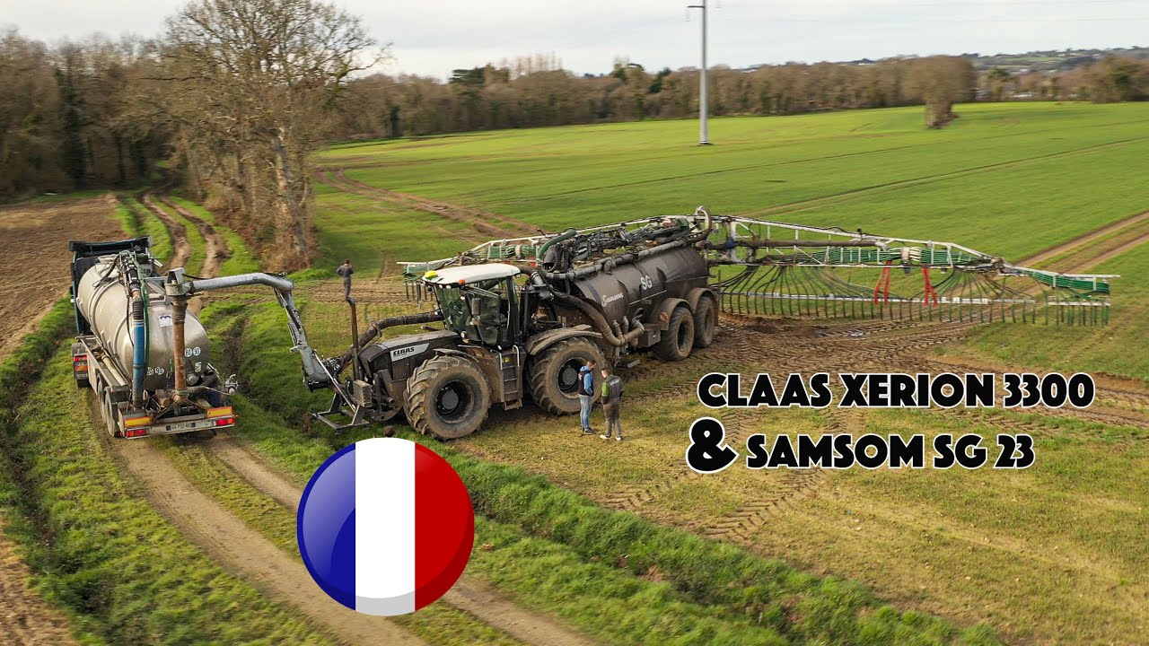 THE BLACK MONSTER IN FRANCE 🇫🇷 I Claas Xerion trac 3300 & SAMSON SG23 full black ⚫️⚫️