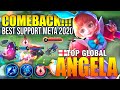 Epic Comeback!! Meta Support Angela Gameplay | Top Global Angela AenLieL ~ Mobile Legends