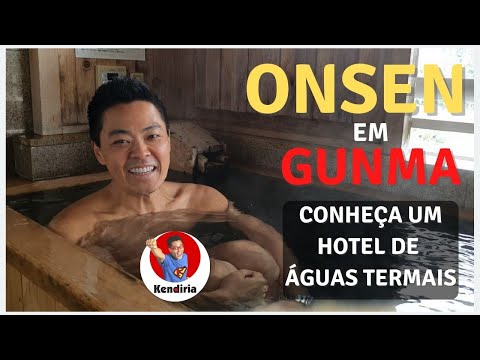 Onsen com banheira privativa no quarto ! Hotel de Águas Termais no Japão