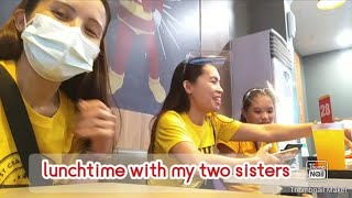 Jollibee lunchtime with my two sisters /jeonadave @michelle bin