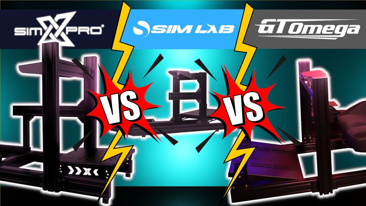 YouTube thumbnail for Versus: Sim-Lab GT1 Evo vs GT Omega Prime Lite vs SimXpro X80