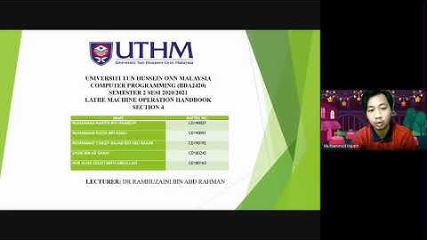 Group 7 LATHE MACHINE OPERATION HANDBOOK - COMPUTER PROGRAMMING (BDA 24202)
