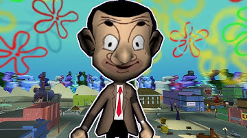 The Simpsons Hit & Run - Mr. Bean in Annoy Squidward Level 2 Gameplay