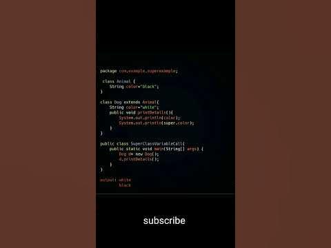 super class variable call in java #code #java #programming #developers ...