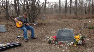 Matt McClain "Me and the Devil Blues" at Robert Johnson's grave 3/4/2022