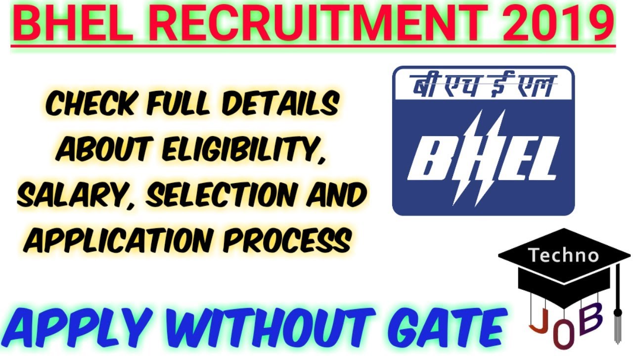 BHEL Recruitment 2019 for Engineer and Supervisors |Apply Online