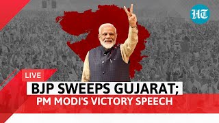 PM Modi's victory speech after historic Gujarat win | LIVE