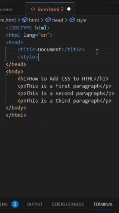 How to Add CSS to HTML | Link CSS to HTML | crus4 #shorts - YouTube