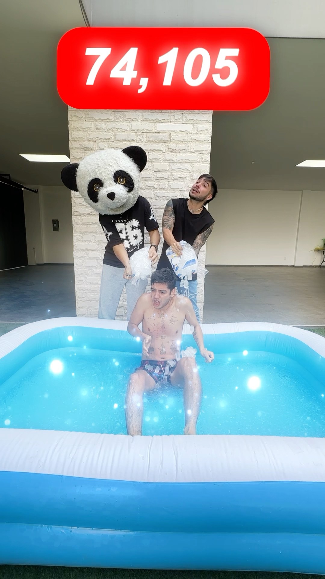 24 Horas en la Piscina de Hielo por Cada Suscriptor
