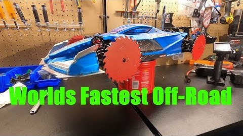 Project Worlds Fastest Off-Road Speed Run On Ice With Saw Blade Wheels #arrma #speedrun #sawblade