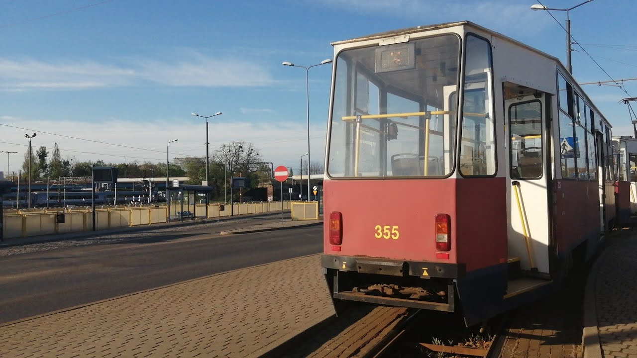 Straßenbahn Bydgoszcz Mitfahrt von Glinki bis Rycerska im Konstal 805 auf 9 Komplette Linie