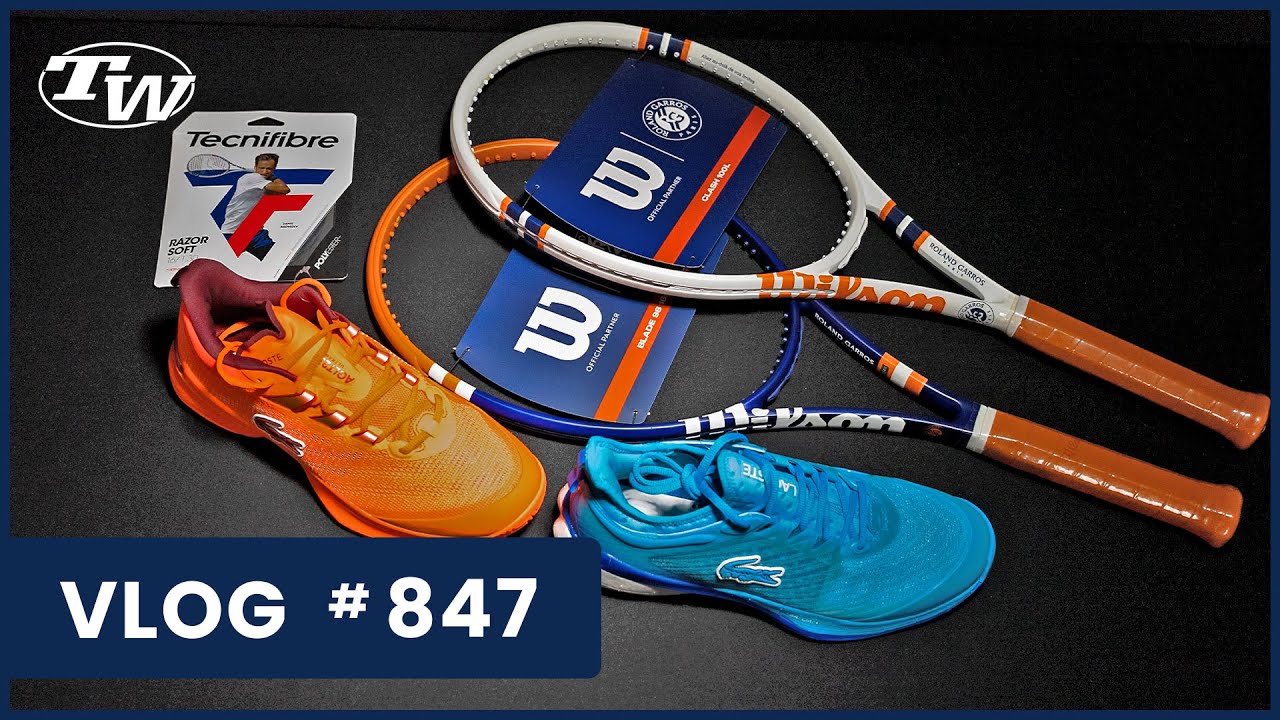 Sneak Peek Lacoste tennis shoes & Tecnifibre string that Medvedev plus racquets - VLOG 847 YouTube