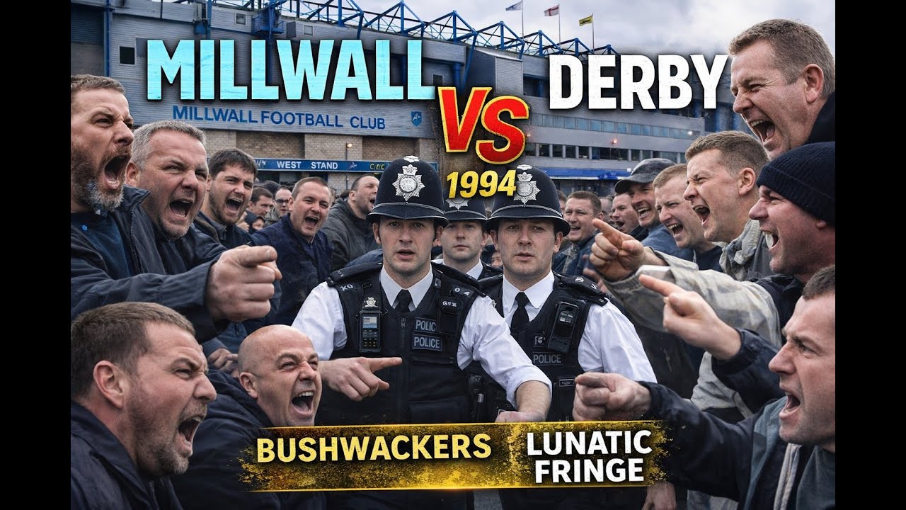 Millwall vs Derby 1994: Two Ends, One Night of Chaos | Bushwackers vs Lunatic Fringe