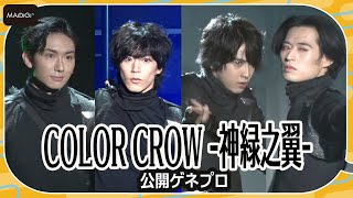 【COLOR CROW】日向野祥、阿部快征、高本学、設楽銀河がキレキレのアクション披露！　新作舞台「神緑之翼」公開ゲネプロ