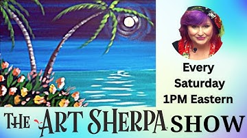 The Art Sherpa Show | Meditation Tropical Seascape | Easy Beginner Painting Tutorial