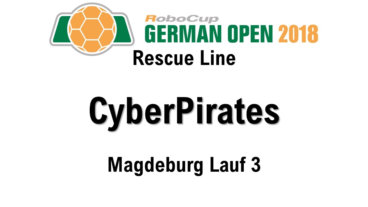 RoboCup German Open Rescue Line - Magdeburg 2018 - Team CyberPirates - Lauf 3