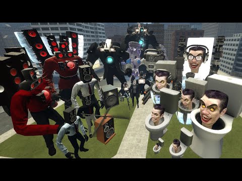 TENTANDO SOBREVIVER ao SPIDER SKIBIDI TOILET na CIDADE DOMINADA DO GARRYS  MOD!! 