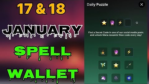 Spell wallet daily puzzle today 17 & 18 January | spell wallet daily puzzle | #spellwallet #combo |