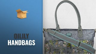 Top Selected Oilily Handbags Collection [2018 ]: Oilily Luxurious French Flowers M Carry All Grey