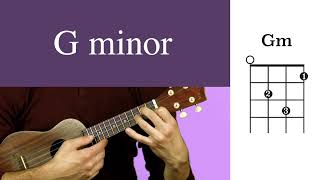 Gm - UKULELE chords - how to play G minor chord on uke