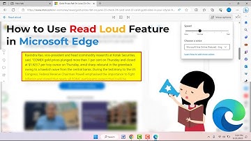 How to Use the Read Aloud Feature in Microsoft Edge | Windows