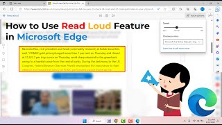 how to use the read aloud feature in microsoft edge | windows