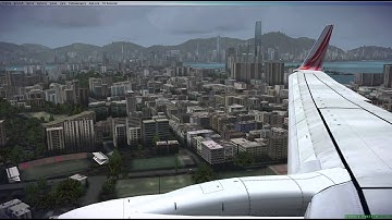 KAI TAK LANDING PMDG AIR INDIA EXPRESS 737-800
