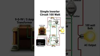 simple 100w inverter circuit daigram #diy #inverter #battery #circuit