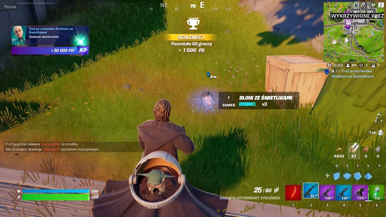 Traf przeciwnika s oikiem ze wietlikami fortnite sezon 4 rozdzia 3