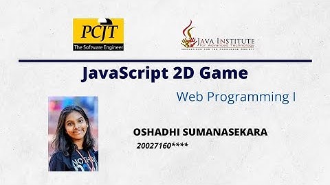 JavaScript 2D Game Video