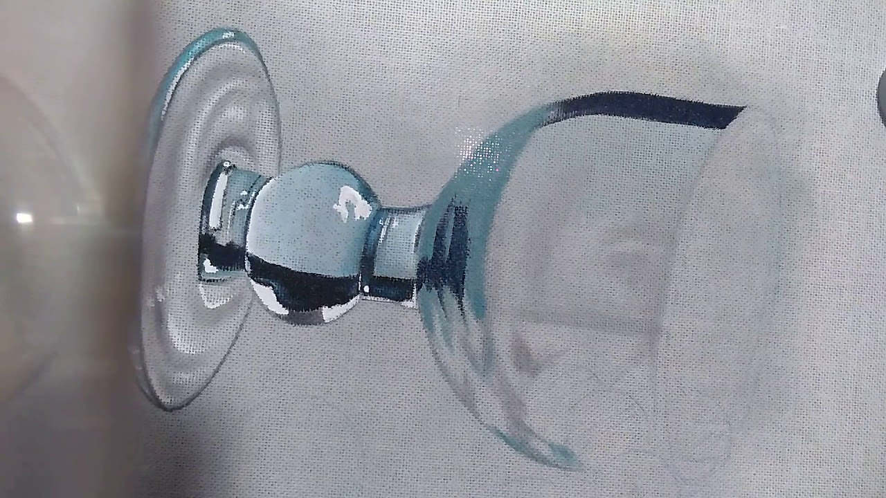 Pintando taça (transparencia )com.burquinhas realista 3°parte