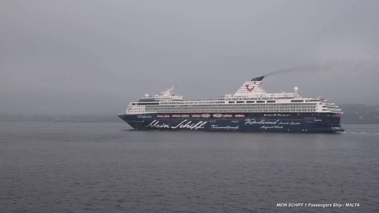 Mein Schiff 1 Passengers Ship Departure From La Coruna Spain 15 August 2016