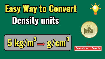 Easy Way to Convert kg/cm³ to g/cm³.